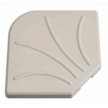 Greutate baza umbrela de gradina 25 kg, 47 x 47 x 5.5 cm, ciment, alb