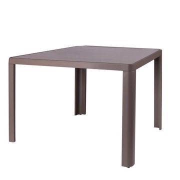 Masa pentru gradina Stella, 90 x 90 x 75 cm, aluminiu, gri