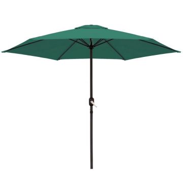 Umbrela de gradina / terasa Monty, Ø 270 cm, Ø38 mm, cu manivela, sistem antivant, aluminiu, verde