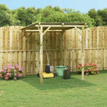 vidaXL Copertină de grădină, 180x180x189 cm, lemn de pin tratat
