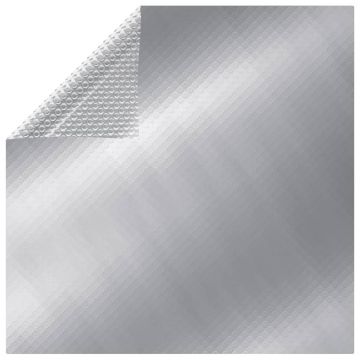 vidaXL Folie solară plutitoare piscină dreptunghiular argintiu 6x4m PE