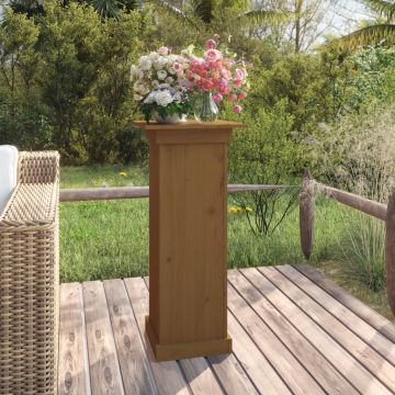 vidaXL Suport pentru flori, maro miere, 40x40x90 cm, lemn masiv de pin