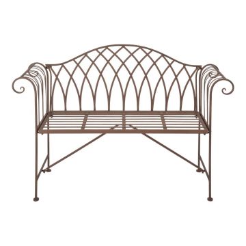 Bancă de grădină maro din metal – Esschert Design