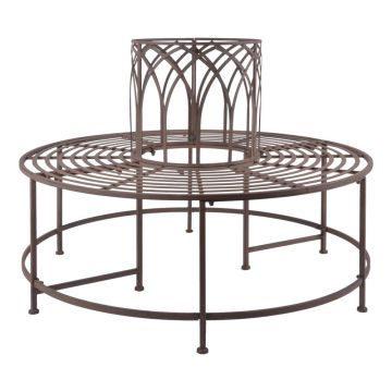 Bancă în jurul copacului maro din metal – Esschert Design