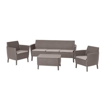 Set mobilier gradina cappuccino - sand 4 piese Keter Salemo