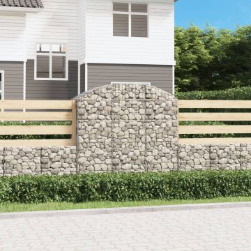 vidaXL Coș gabion arcuit, 150x50x140/160 cm, fier galvanizat