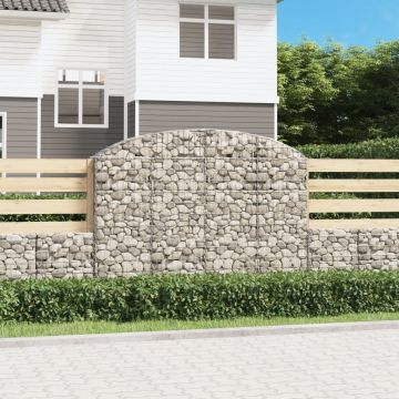 vidaXL Coș gabion arcuit 200x30x140/160 cm fier galvanizat