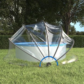 vidaXL Cupolă pentru piscină, 467x234 cm, PVC, rotund