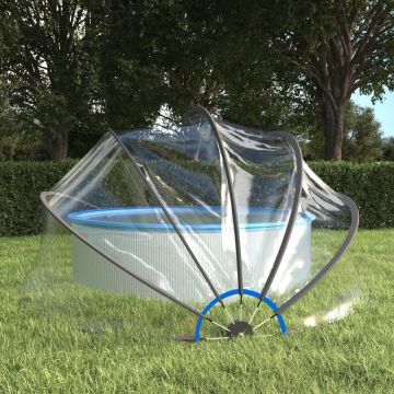 vidaXL Cupolă pentru piscină, rotund, 406x203 cm, PVC