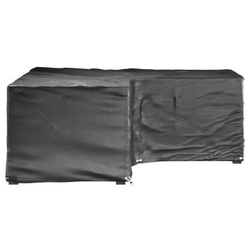 vidaXL Husă mobilier de grădină în formă de L 16 ocheți, 215x215x70 cm