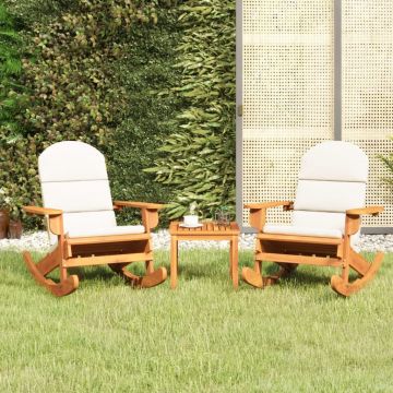 vidaXL Set mobilier de grădină Adirondack, 3 piese, lemn masiv acacia