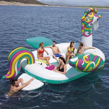 Bestway Saltea de piscină Giant Unicorn Island