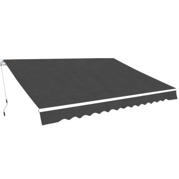 vidaXL Copertină pliabilă acționată manual, 600 cm, antracit