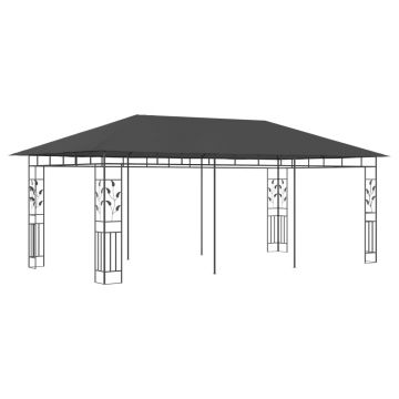 vidaXL Pavilion cu plasă anti-țânțari, antracit, 6 x 3 x 2,73 m