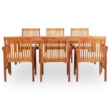 vidaXL Set mobilier de exterior cu perne 7 piese lemn masiv de acacia
