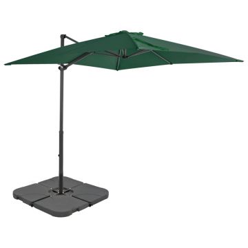 vidaXL Umbrelă de exterior cu bază portabilă, verde