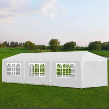 Cort de petrecere, alb, 3x9 m