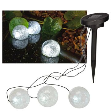 HI Lampa de iaz solara cu LED plutitoare, 9 cm