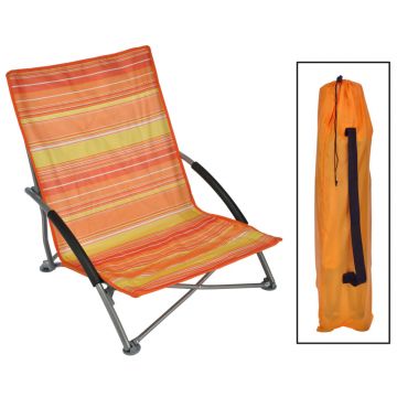 HI Scaun de plaja pliant, portocaliu, 65x55x25/65 cm, portocaliu