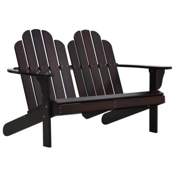 Scaun Adirondack dublu, lemn, gri