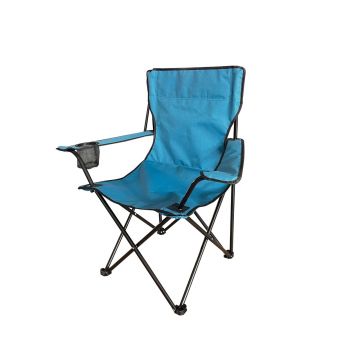 Scaun pliabil pentru gradina/tesara Avis, Heinner, 82x50x80 cm, otel/textil, albastru inchis