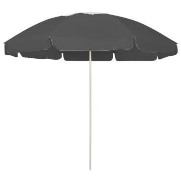 Umbrela de plaja, antracit, 240 cm
