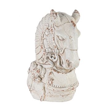 Vaza / Ghiveci de exterior Horse Head, Bizzotto, 35 x 25 x 47 cm, magneziu