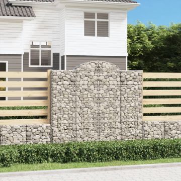 vidaXL Coșuri gabion arcuite 5 buc, 200x30x180/200cm, fier galvanizat