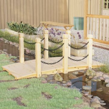 vidaXL Pod de grădină balustrade cu lanț 150x67x56 cm lemn masiv molid