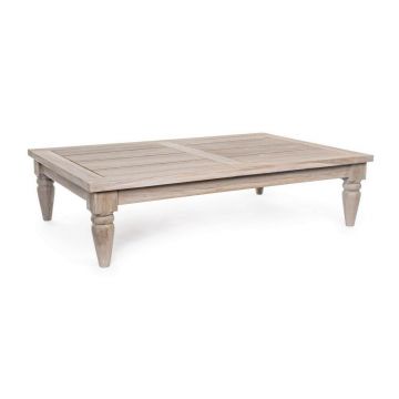 Masuta de cafea pentru gradina/terasa Bali, Bizzotto, 120 x 80 x 30 cm, lemn de tec certificat Fsc, natural