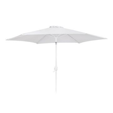 Umbrelă de soare albă ø 300 cm Alba – LDK Garden