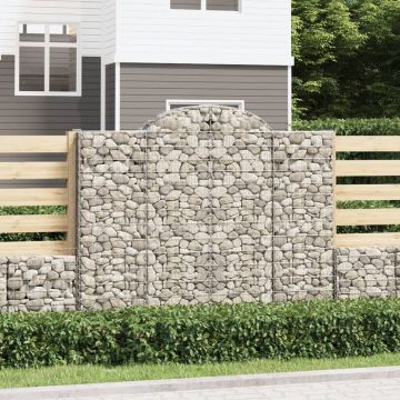 vidaXL Coșuri gabion arcuite 8 buc, 200x50x160/180 cm, fier galvanizat