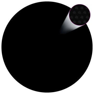 vidaXL Prelată piscină, negru, 488 cm, PE