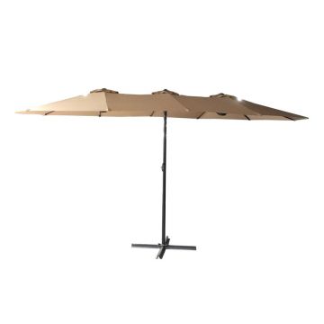 Umbrelă de soare bej 456x270 cm Double - Rojaplast