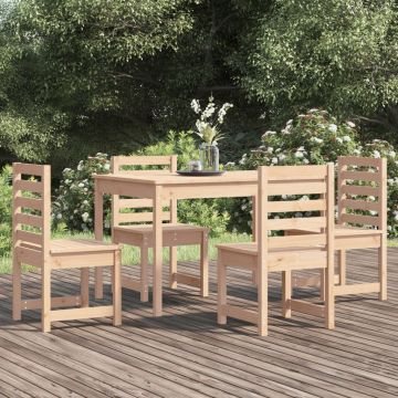 vidaXL Set de dining pentru grădină, 5 piese, lemn masiv de pin