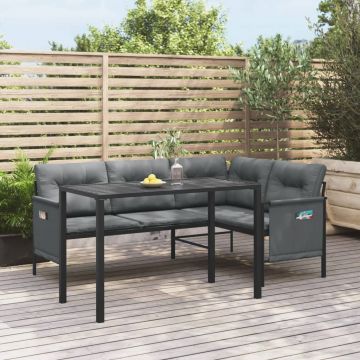 vidaXL Set de mobilier dining pentru grădină, 2 piese, antracit, oțel