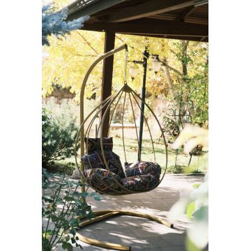 Balansoar de Gradina Alma cu un Singur Loc, Auriu, 110 X 196 X 110 Cm