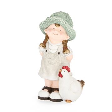 Decoratiune de gradina Girl Boy W-Duc, Bizzotto, 24.3 x 16.5 x 44.3 cm, magneziu