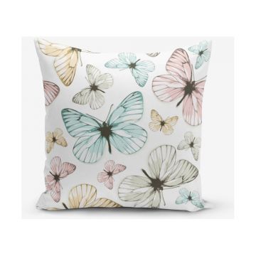 Față de pernă cu amestec din bumbac Minimalist Cushion Covers Butterfly, 45 x 45 cm