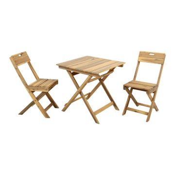 Set de dining pentru grădină din lemn de acacia pentru 2 persoane Filax Bistro - Rojaplast