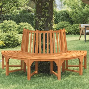 vidaXL Bancă de copac semi-rotundă, Ø208 cm, lemn masiv de eucalipt