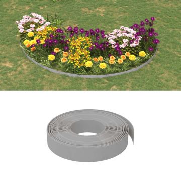 vidaXL Borduri de grădină, 4 buc, gri, 10 m 10 cm, polietilenă