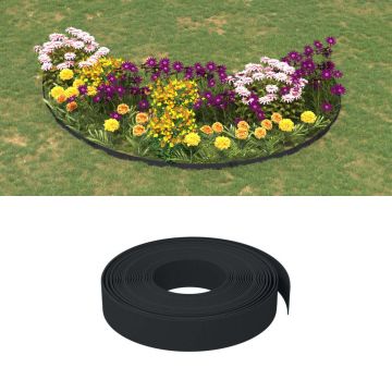 vidaXL Borduri de grădină, 4 buc, negru, 10 m 10 cm, polietilenă