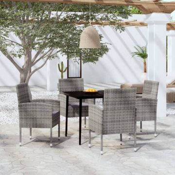 vidaXL Set de mobilier pentru grădină, 5 piese, antracit