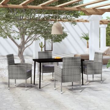 vidaXL Set de mobilier pentru grădină, 5 piese, antracit