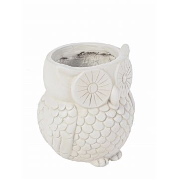 Ghiveci din Fiberclay, Garden Owl Small Ivoir, Ø22xH24,5 cm