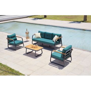 Set mobilier de gradina, Clara, Rio, Albastru petrol