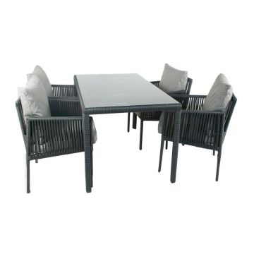 Set mobilier de gradina, Jumilla, Otto 4, Gri