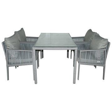 Set mobilier de gradina, Jumilla, Otto 4, Gri deschis