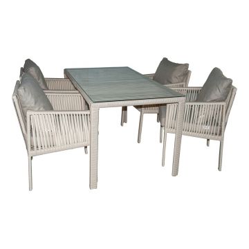 Set mobilier de gradina, Jumilla, Otto 4, Maro deschis